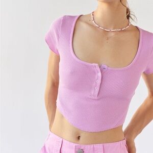 Urban Outfitters Sun Kissed Henley Top